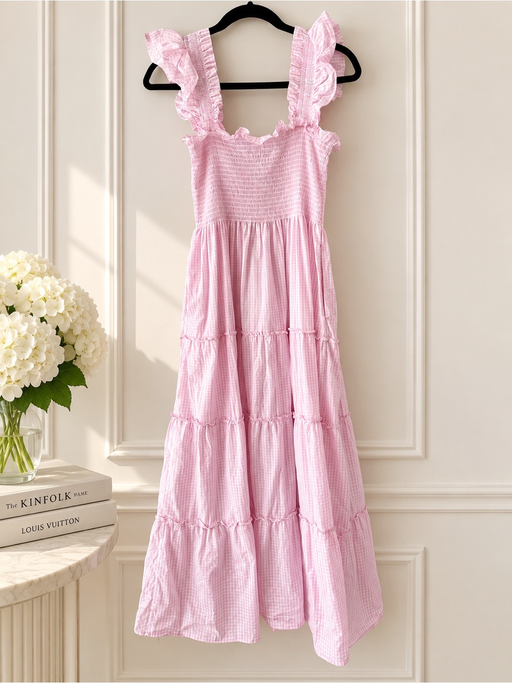 🎀 Hill House Home Ellie Nap Dress – Pink Gingham – XS